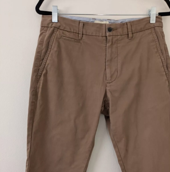Perk Brown Tan Slim Fit Stretch Chino Pants Mens 32x32 - Picture 2 of 6